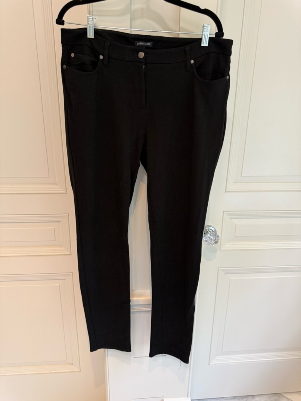 Eileen Fisher Black Women's Trousers with Metal Button